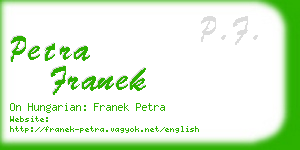 petra franek business card